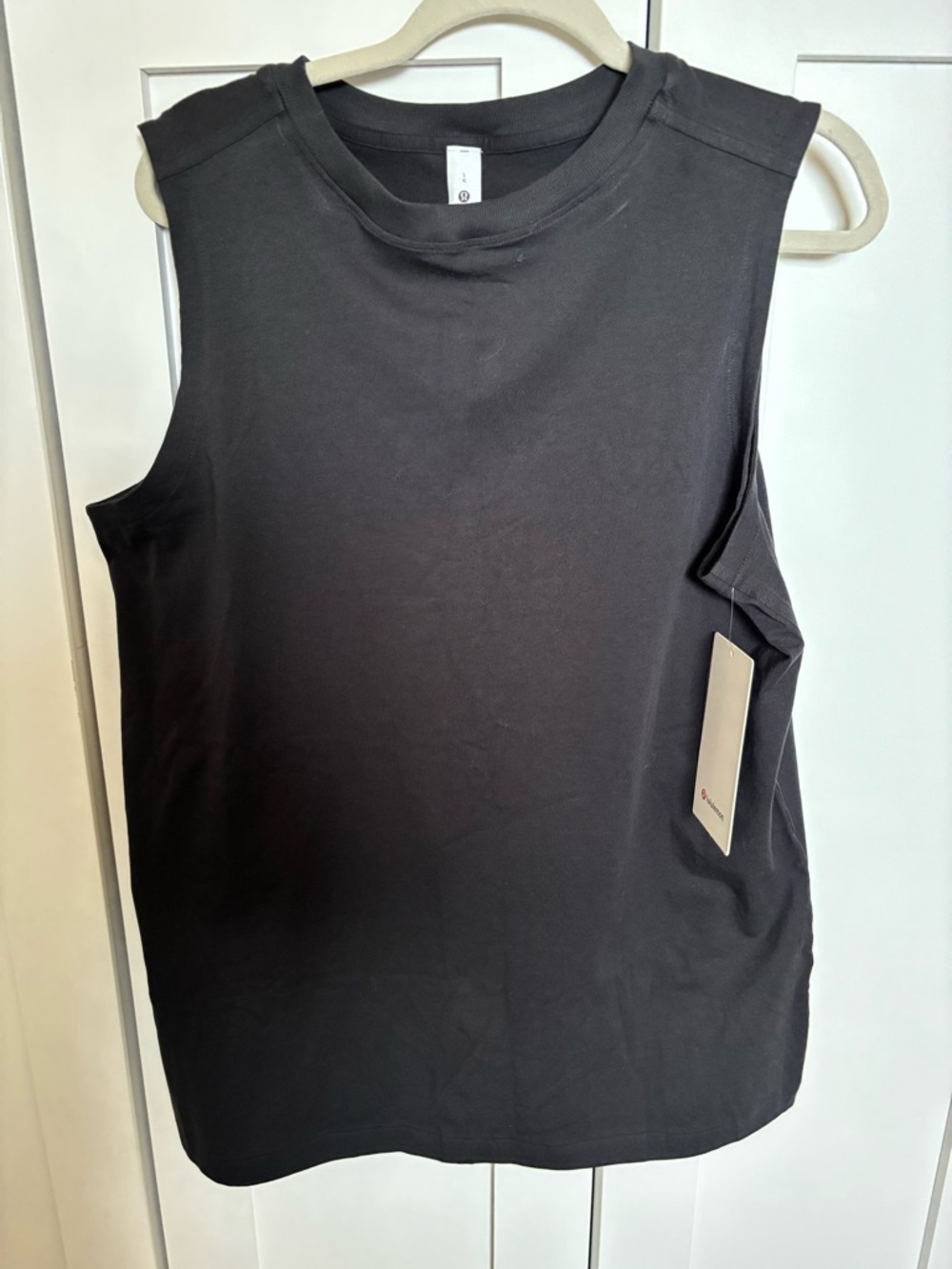 lululemon athletica Black Muscle Tank - Crewneck Sleeveless